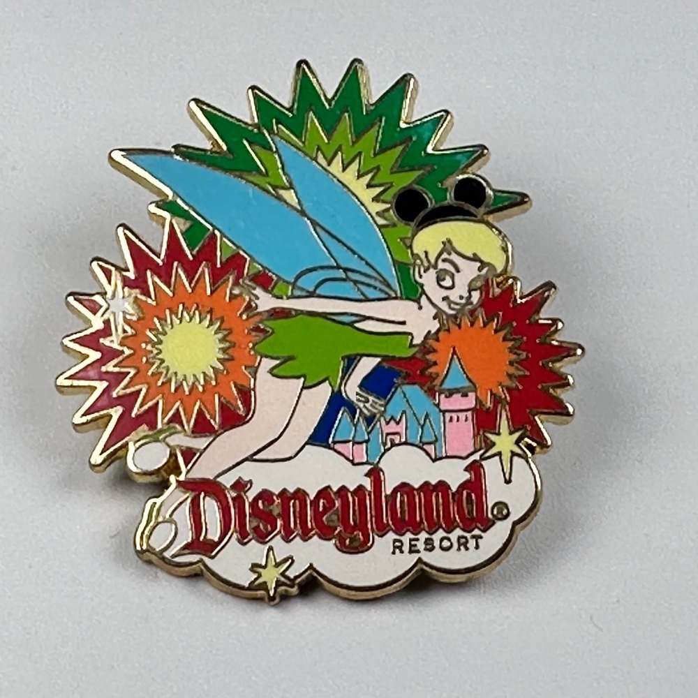 Tinker Bell Disney Pin Trading Disneyland Resort Castle Multi-Color Enamel Metal